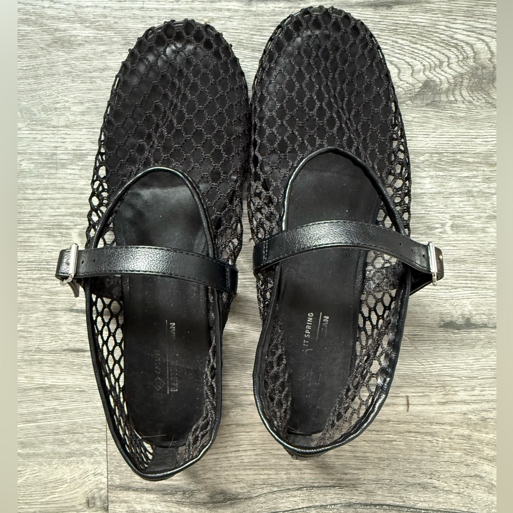 Call It Spring Black Flats with Woven Design